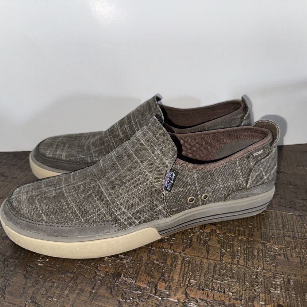 Patagonia Whino Walker Mens Size 9 Burlap  Hemp Slip On Casual Shoe Henna Brown